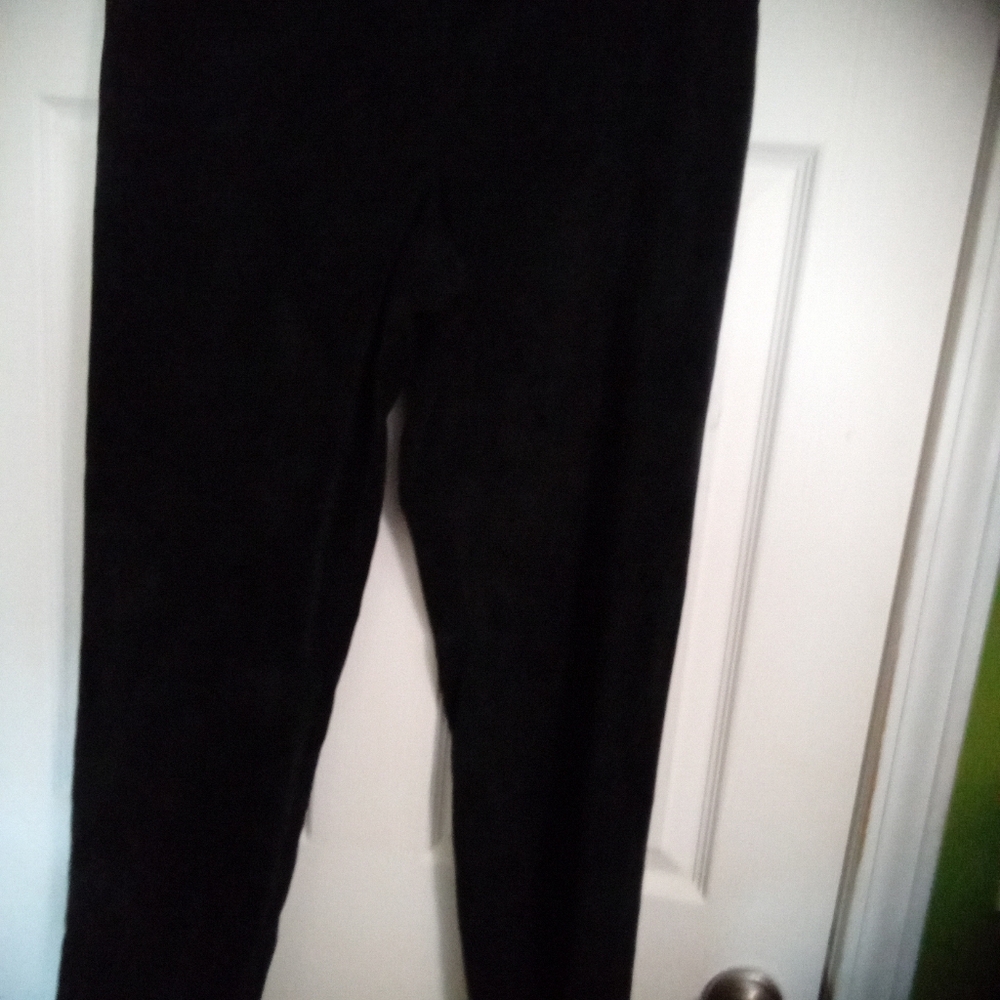 New Directions Plus Size 16 Black Corduroy Straight Leg Casual Pants